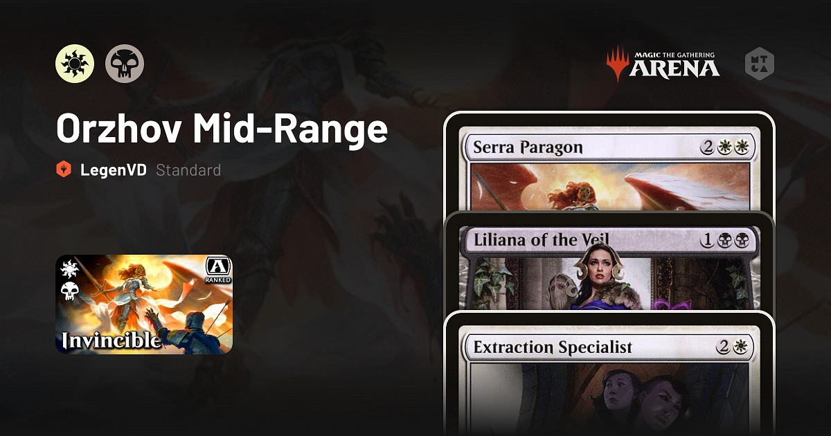 Standard Orzhov Mid Range Deck By LegenVD MTG Arena Decks