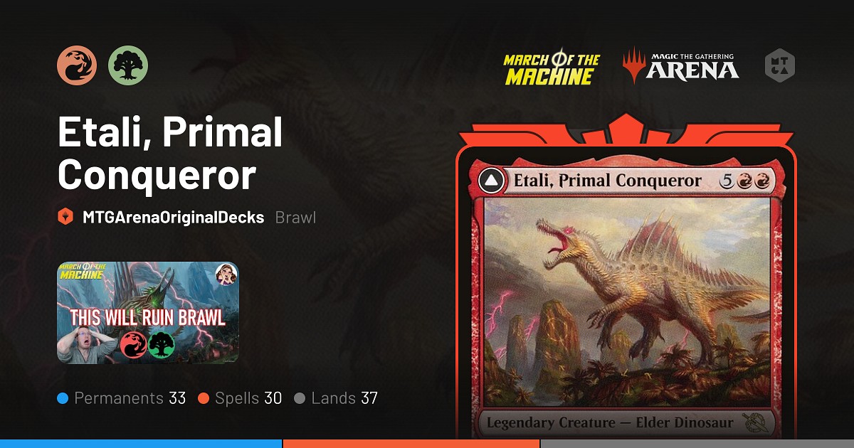 Brawl Etali Primal Conqueror Deck By MTGArenaOriginalDecks MTG Arena