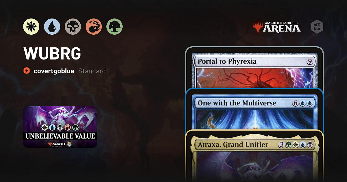 Standard Wubrg Deck By Covertgoblue Mtg Arena Decks