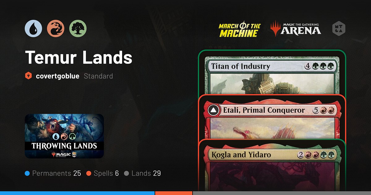 Standard Temur Lands Deck by covertgoblue • MTG Arena Decks