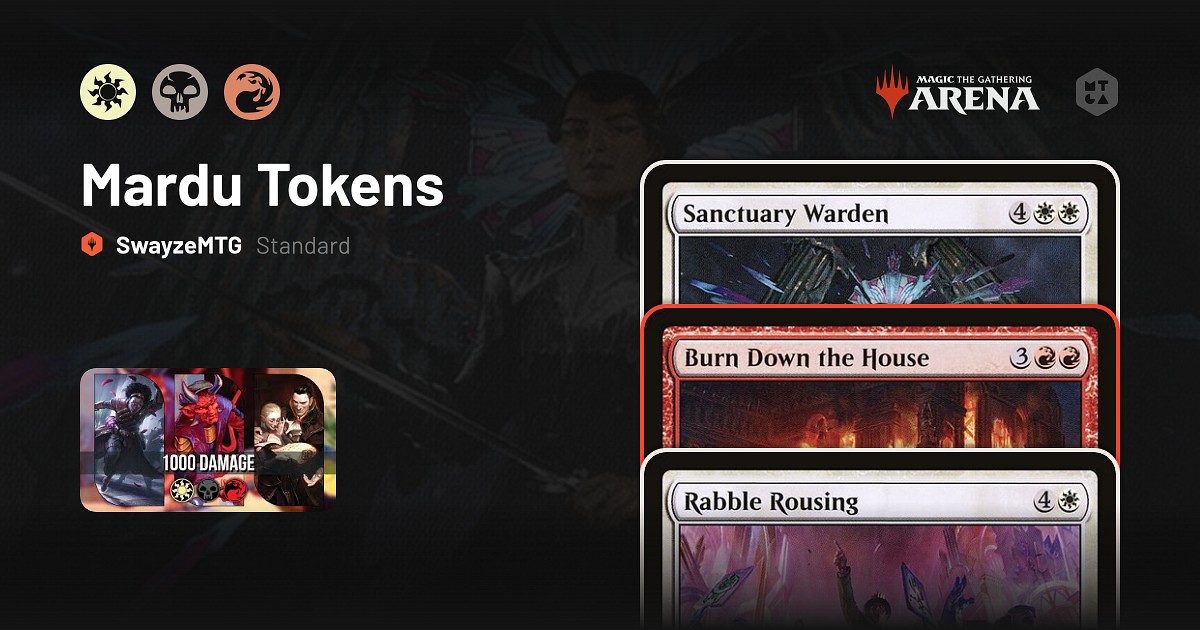 Standard Mardu Tokens Deck by SwayzeMTG • MTG Arena Decks